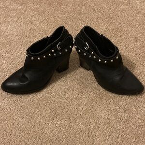 Guess Black Studded Ankle Booties